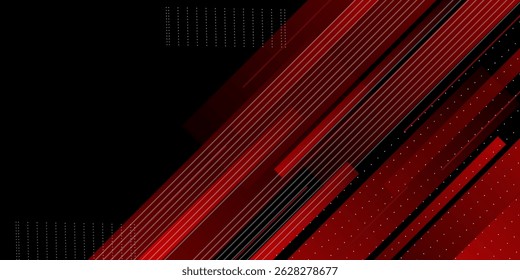 Banner background. black. red gradation. bright. abstarct . slash line. memphis eps 10