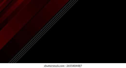 Fondo de Anuncio. negro. gradación roja. brillante. abstracto. línea de corte. memphis eps 10