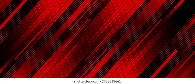 Fondo de Anuncio. negro. gradación roja. brillante. abstracto. línea de corte. memphis eps 10
