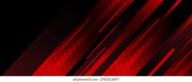 Fondo de Anuncio. negro. gradación roja. brillante. abstracto. línea de corte. memphis eps 10
