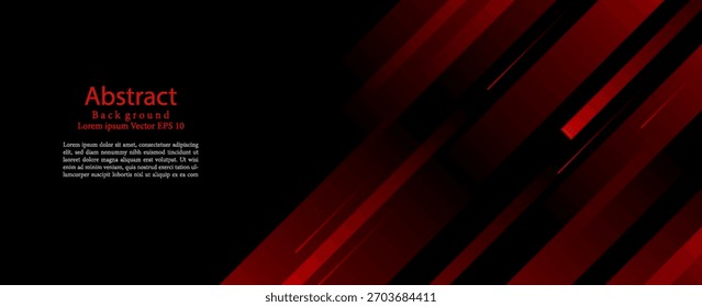 Banner background. black. red gradation. bright. abstarct . slash line. EPS10. website