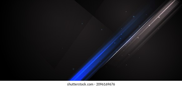 Bannerhintergrund, blauer Hintergrund, blauer Rahmen und Polygon