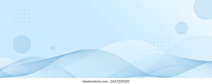 Banner background, blue gradations, wave line shape,colorful,memphis background,vector illustration.