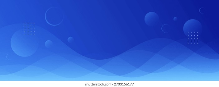 Banner Hintergrund blaue Abstufungen Welle Form abstrakte memphis.vector eps