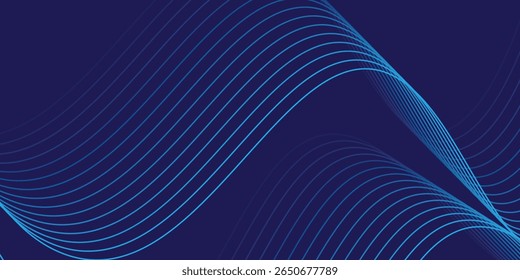 Fondo de Anuncio Gradaciones azules con líneas de ondas Gradaciones de color rosa y azul Fondo Tecnología de diseño moderno Ilustración vectorial EPS10