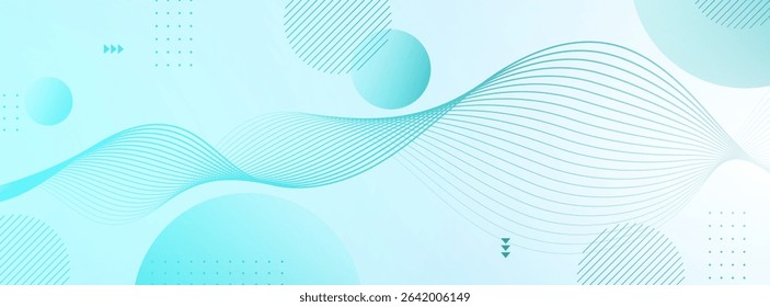 Banner background blue gradient with shining waves lines,modern background,vector eps 10