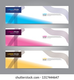 Banner background. Blue, pink and yellow modern design.vector illustration
