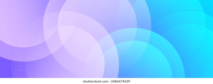 Banner background. Blue and purple gradient. Colorufl. Circle effect syle. Memphis. Modern. New style. Eps 10