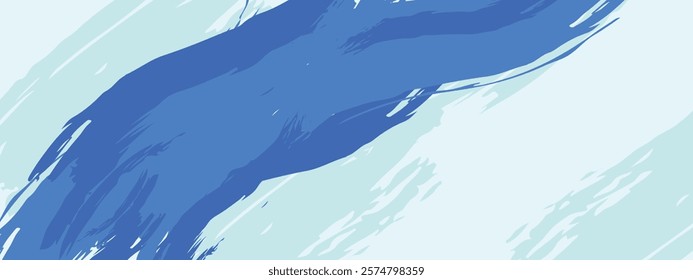 Banner Background Blue stroke brush texture, wave blue stroke banner 