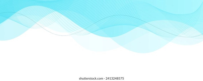 Fondo del cartel, azul y blanco, efecto de onda transparente, abstracto, eps 10
