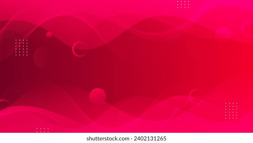 Banner background. Bright red gradation. Slash effect style. Wave style