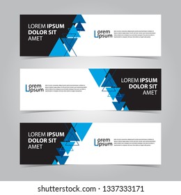 Banner background. business template. modern design. Vector abstract design banner web template in blue color. - Vector