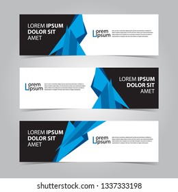 Banner background. business template. modern design. Vector abstract design banner web template in blue color. - Vector