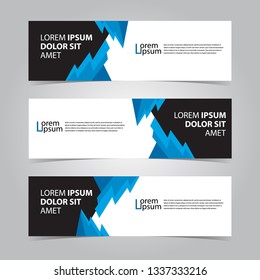 Banner background. business template. modern design. Vector abstract design banner web template in blue color. - Vector