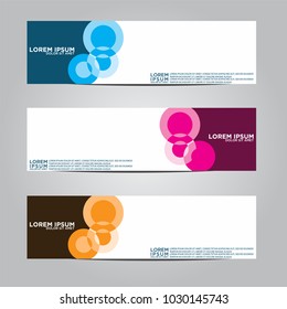 Banner background with circles.Modern vector design