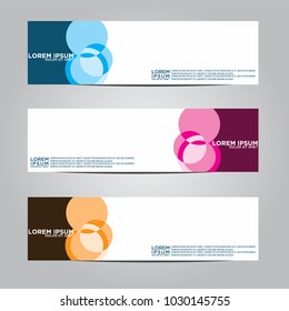 Banner background with circles.Modern vector design