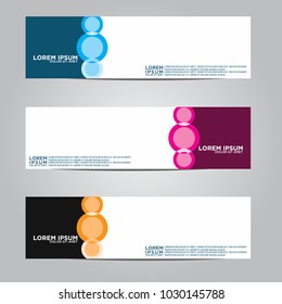 Banner background with circles.Modern vector design