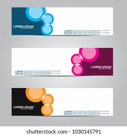 Banner background with circles.Modern vector design