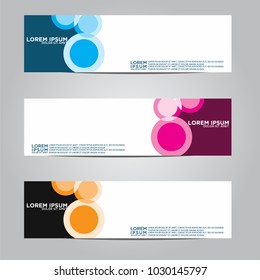 Banner background with circles.Modern vector design