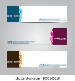 Banner background with circles.Modern vector design