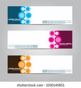 Banner background with circles.Modern vector design