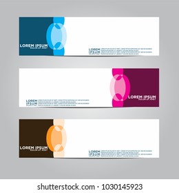 Banner background with circles.Modern vector design