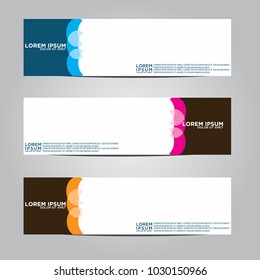 Banner background with circles.Modern vector design