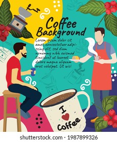  diseño de imagen vectorial de pancarta de fondo de café afiche y pancarta de volante
 negocio publicitario