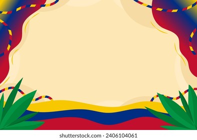 banner background for colombian independence day celebration