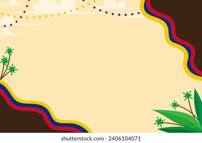 banner background for colombian independence day celebration