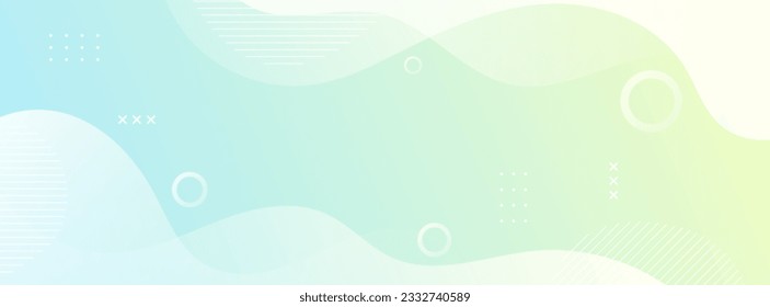 banner background. colorful, bright green pastel wave effect gradation eps 10