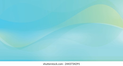 banner background. colorful, bright green wave effect gradation. vektor illustrasi eps10