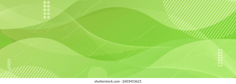 Banner background. colorful, bright green gradation.vector