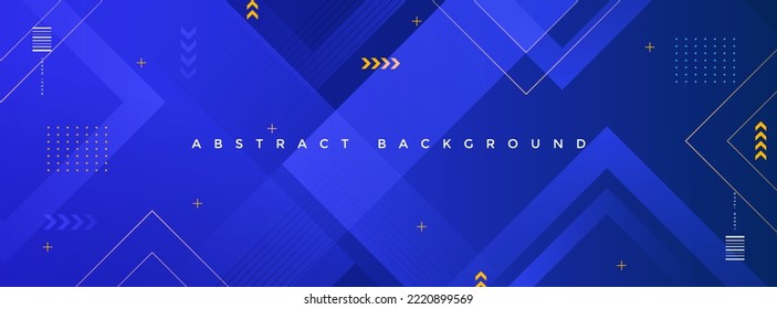 banner background. colorful, dark blue gradient with geometric effect