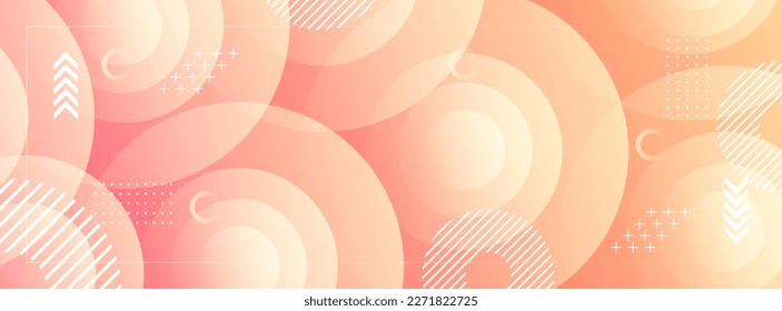 Bannerhintergrund. bunter, eleganter Farbverlauf-Orangenkreiseffekt