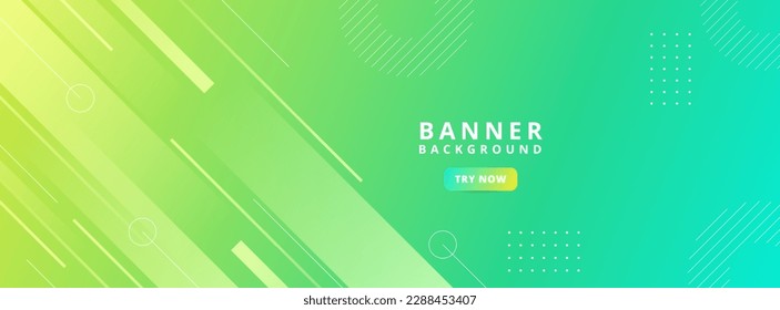 banner background. colorful, green and yellow gradations. geometric abstract. slashes