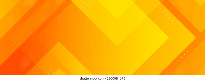 banner background. colorful, orange light gradation, cross triangle, memphis eps 10
