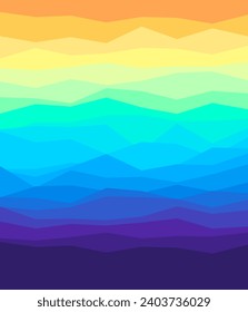Banner background. colorful, purple, blue and yellow gradations, lines, stacked arrows.Shining triangular background. Creative geometric illustration in Origami style with gradient.