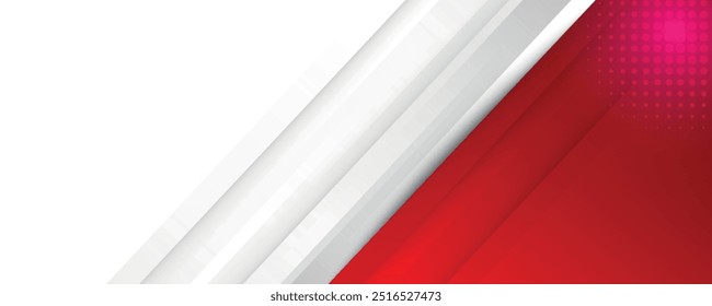 banner background. colorful. red gradation. combination gray and white silver. abstract .