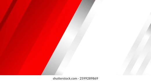 banner background. colorful. red gradation. combination gray and white silver. abstract . trendy