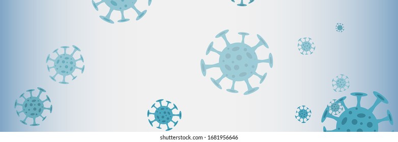 Banner, background concept about coronavirus outbreak in 2020. World Coronavirus Cell China Influenza Respiratory Coronavirus Pathogen China