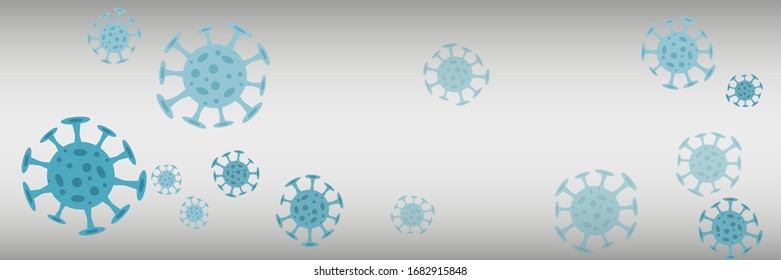 Banner, background concept about coronavirus outbreak in 2020. World Coronavirus Cell China Influenza Respiratory Coronavirus Pathogen China