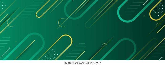 banner background. dark green . element abstract . memphis EPS 10