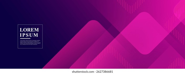 Banner background, dark and pink gradatins, shape ,abstract memphis background, vector illustration.