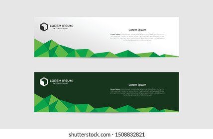 Banner background design abstract vector template. Set of banner background isolated vector for print, display, promotion and advertisement.