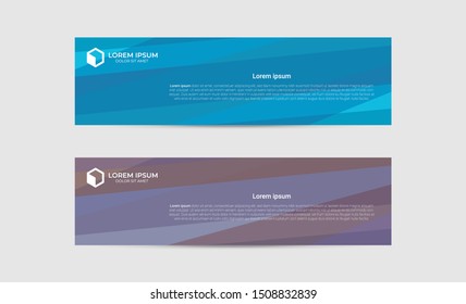 Banner background design abstract vector template. Set of banner background isolated vector for print, display, promotion and advertisement.