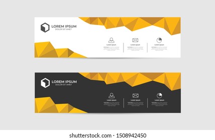 Banner background design abstract vector template. Set of banner background isolated vector for print, display, promotion and advertisement.