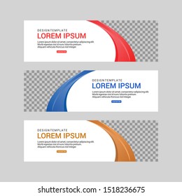 Banner background design abstract vector template. Set of banner background isolated vector for print, display, promotion and advertisement.