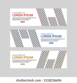 Banner background design abstract vector template. Set of banner background isolated vector for print, display, promotion and advertisement.