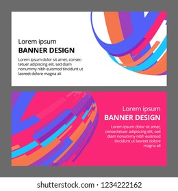 Banner background design. Colored modern abstract template
